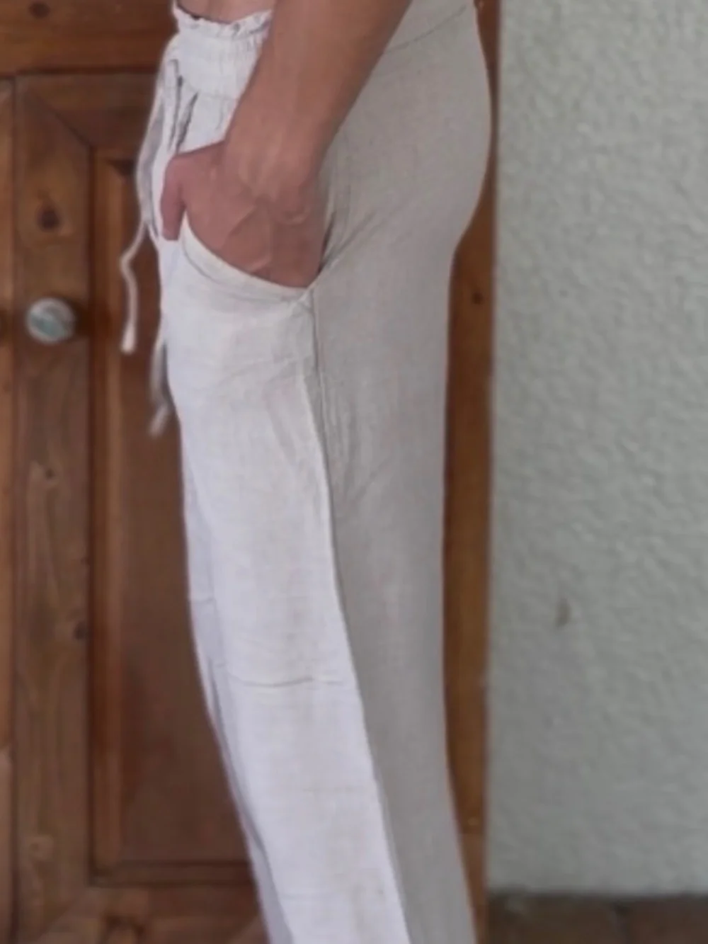 H&M beige wide